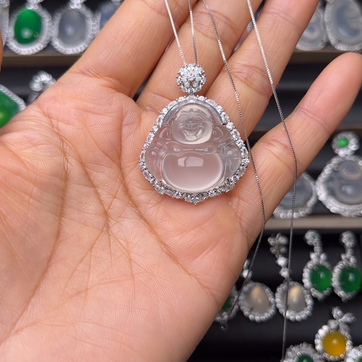 玛瑙/玉髓颈饰银S925镶嵌