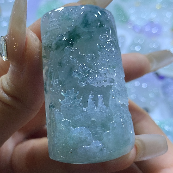 翡翠未镶嵌颈饰天然翡翠A货吊坠