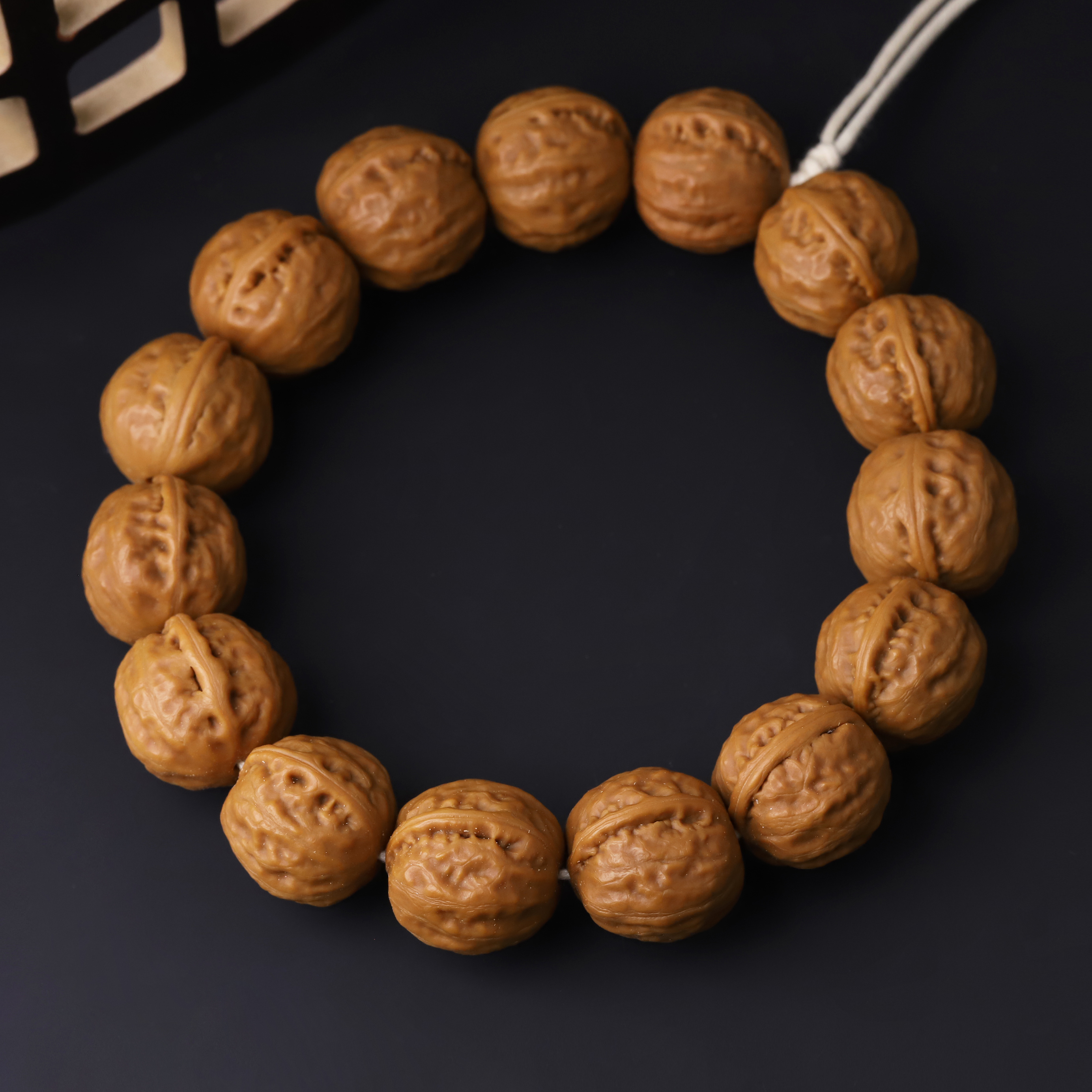 HT1110*2【定制和尚头】原树楸核桃文玩手串