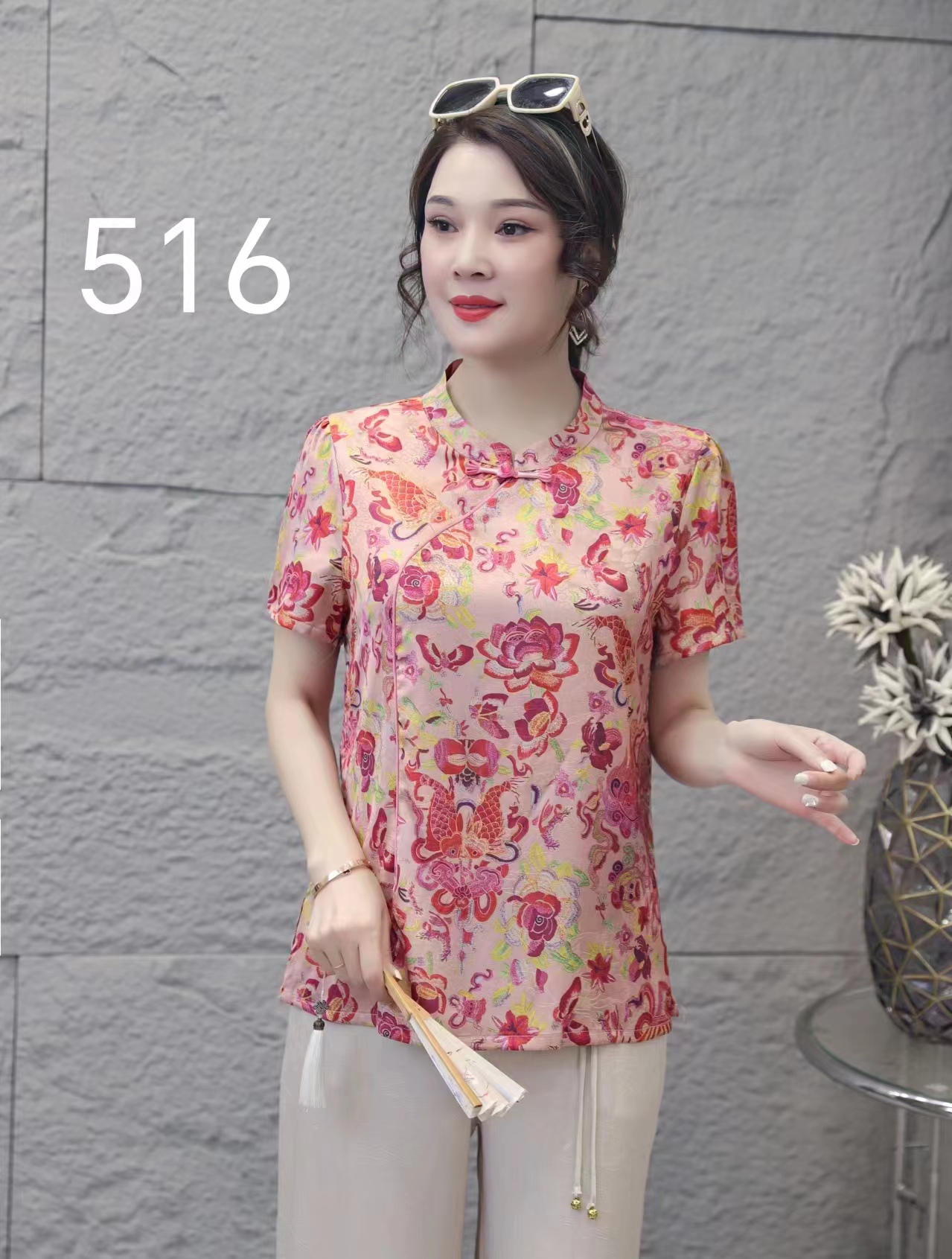 516款时尚气质夏季新中式上衣