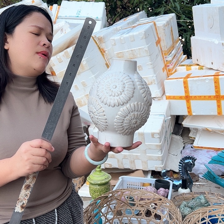 瓶高度25厘米口径6厘米微瑕捡漏