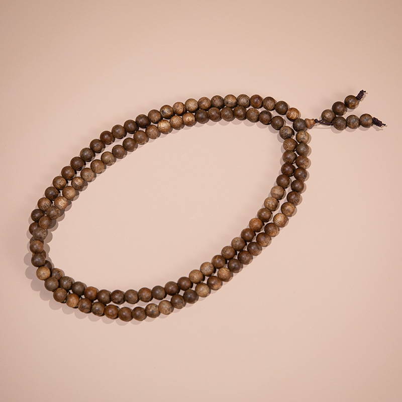 沉香【明德专属】黑油格树心老料黑奇楠沉香手串赠线香 ESCX318T-1