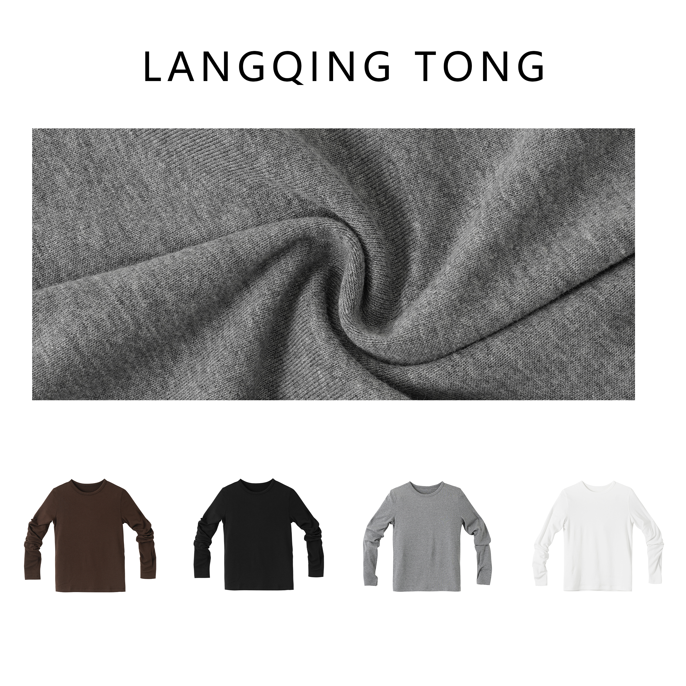 浪清/女装推荐 昆蒂娜羊绒长袖休闲打底衫43465#