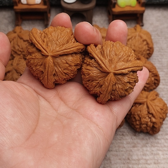 【闪购商品】文玩核桃吊坠香***碗精工修复白奔41