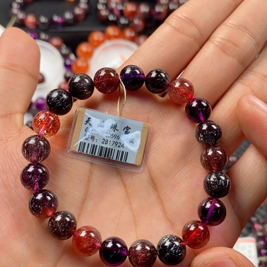 水晶手链未镶嵌黑加仑超七2817924