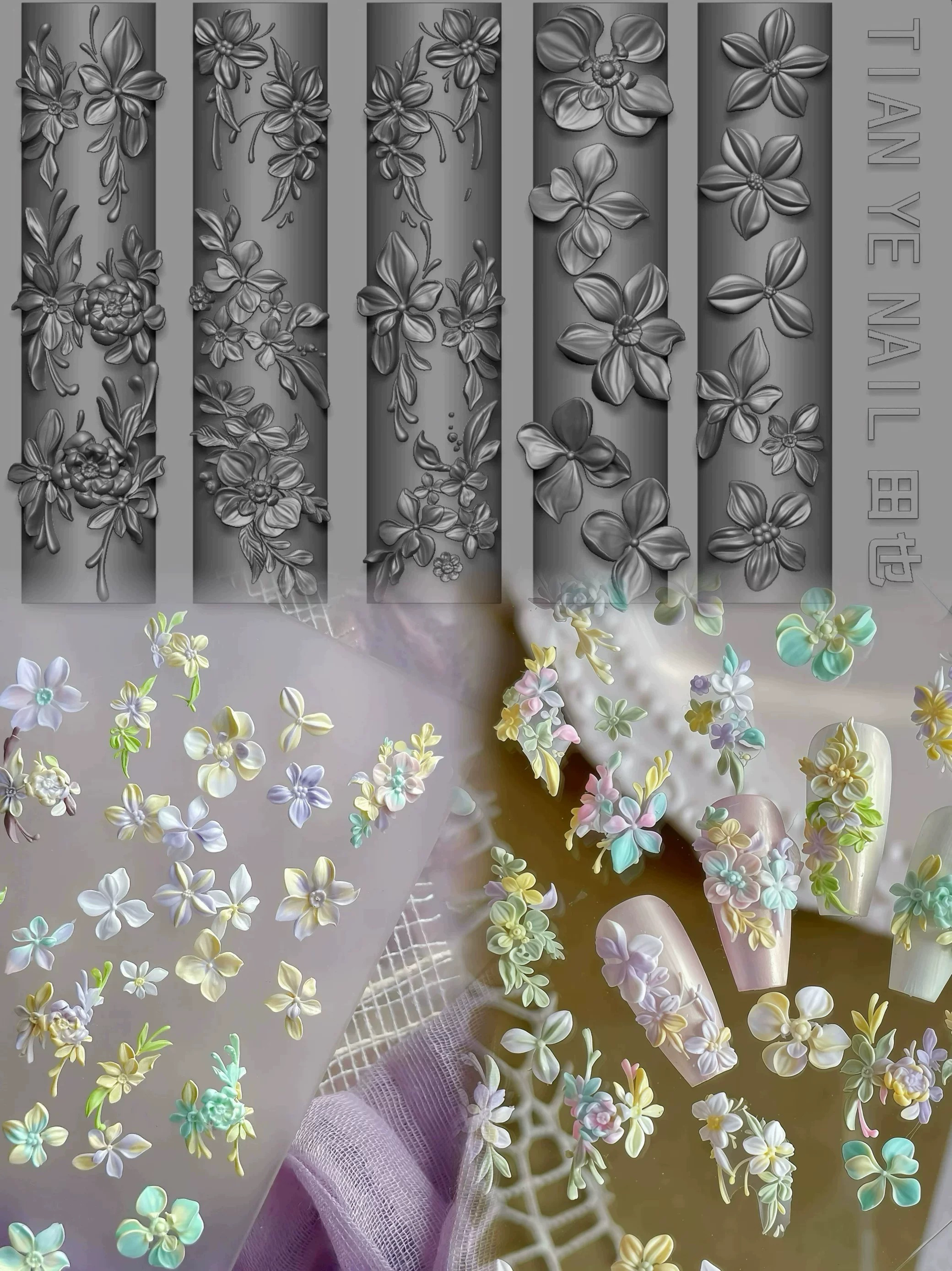 FingertipWorker  | Tianye田也一抹春原创春季系列小花花模具