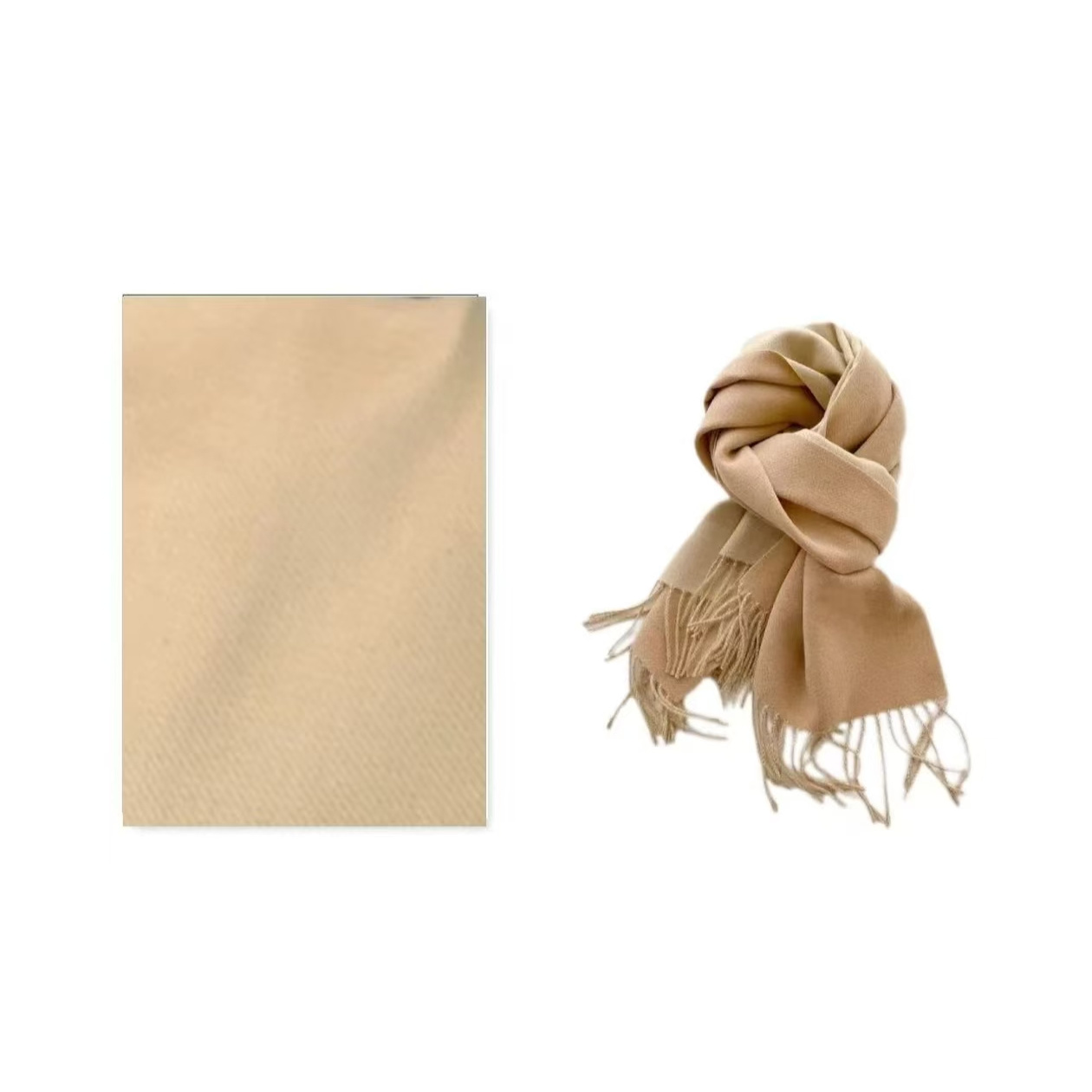 W06 G灰咖色经典时尚百搭薄款围巾