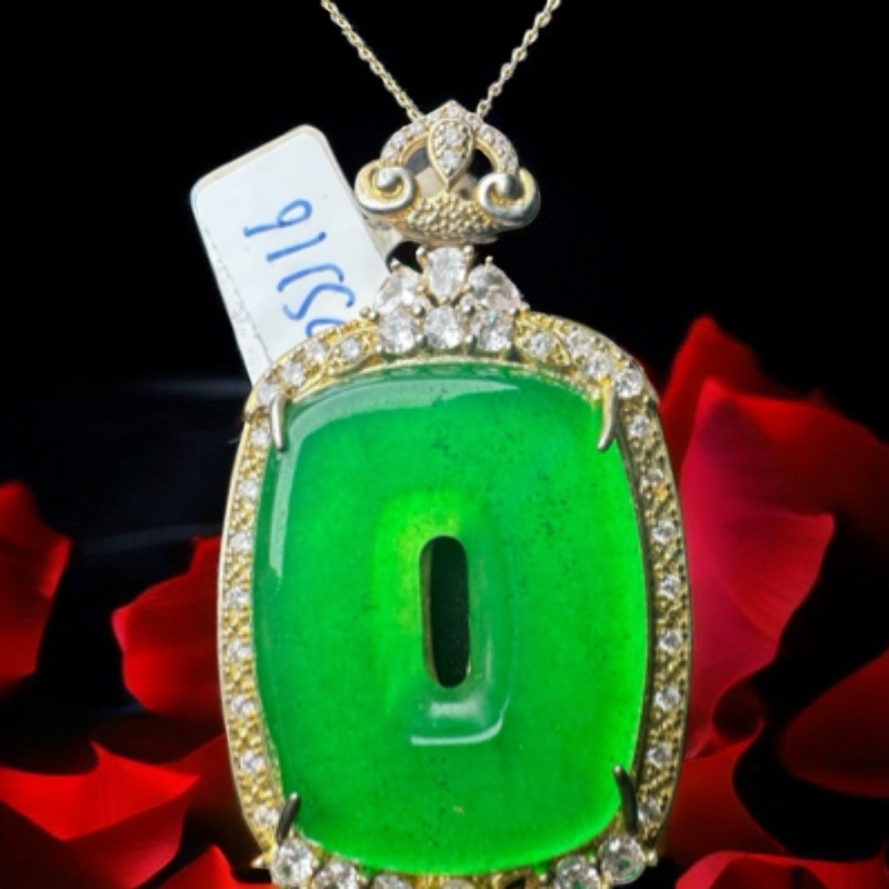 dsj16绿色扣毛衣链