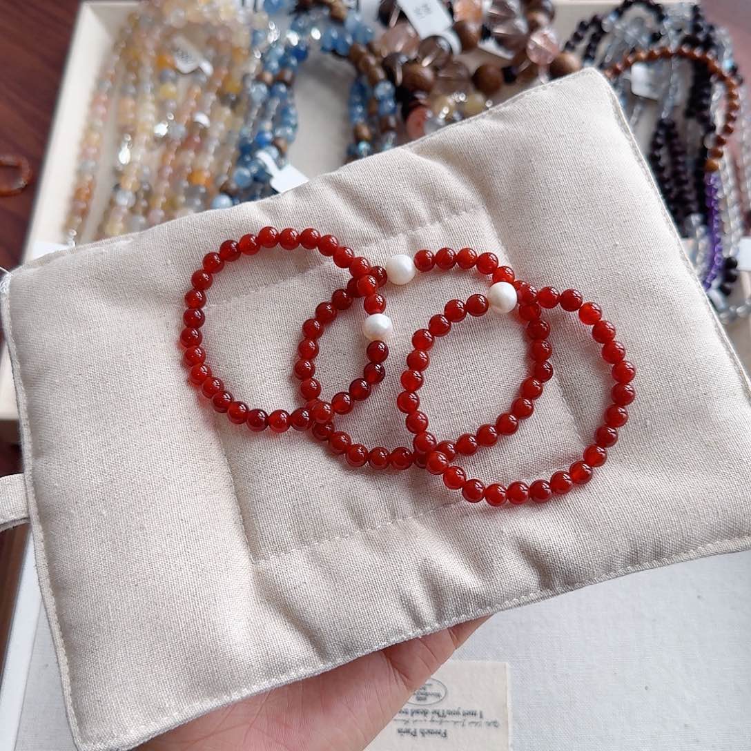 水晶手串未镶嵌红玛瑙单圈6m 无折扣 元旦福利