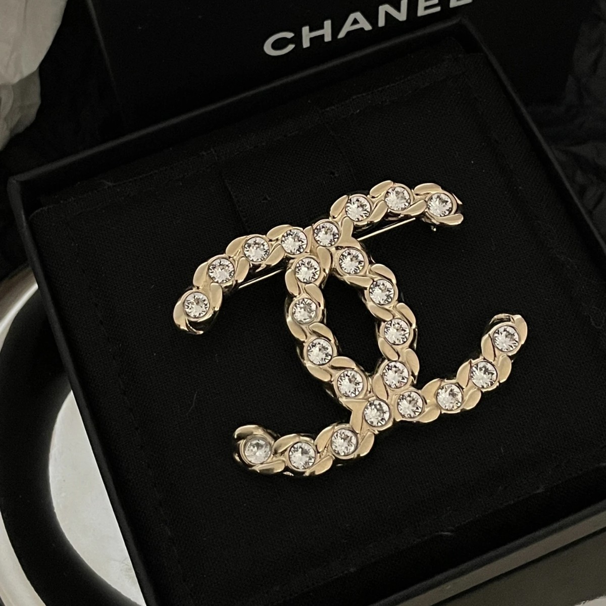 99新 Chanel/香奈儿 Chanel满钻胸针 25040036-01