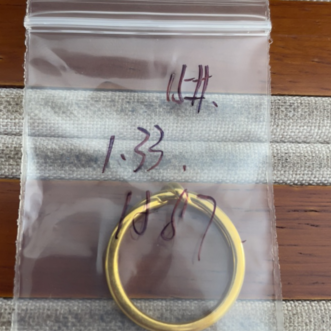 克重1.33 15号 纽节戒指 足金999