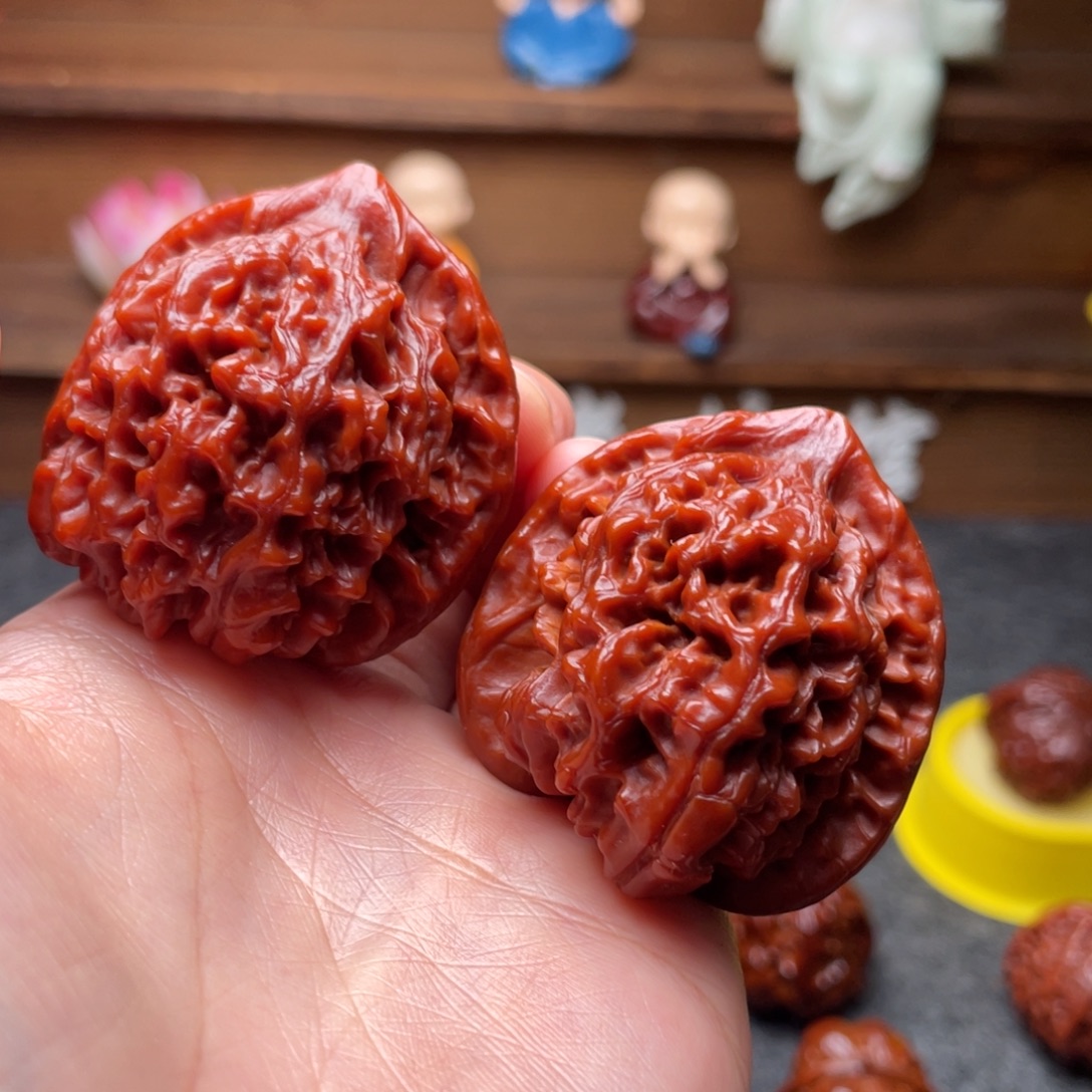 吊坠文玩核桃文玩核桃 手把件 官帽 44