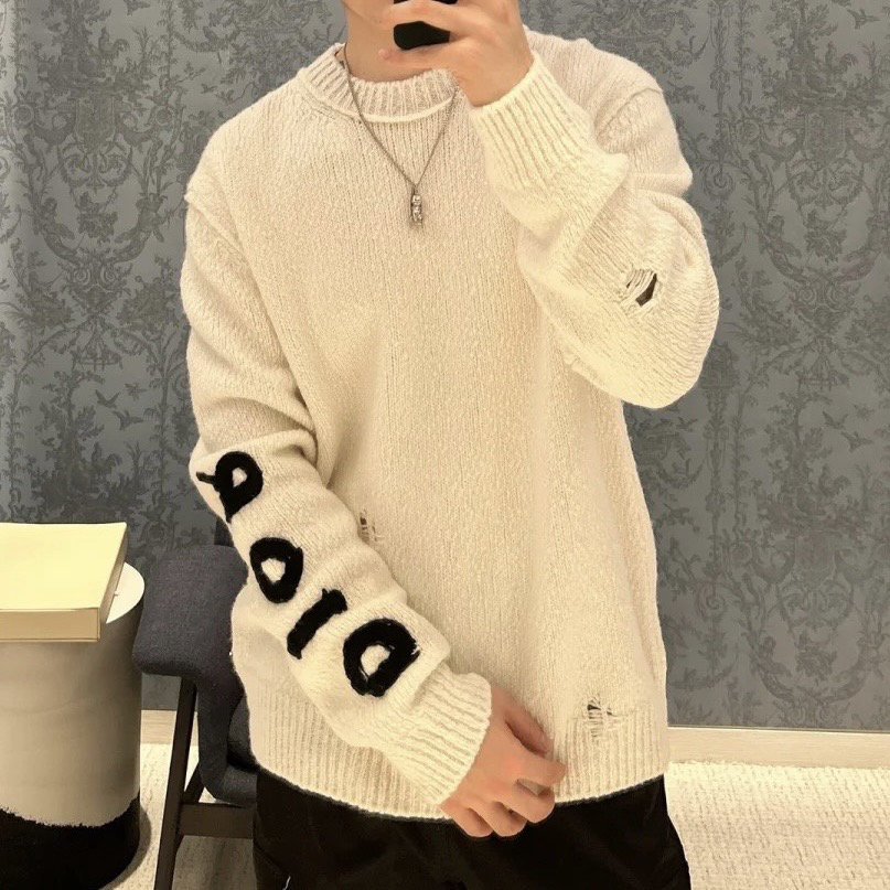 未使用 DIOR/迪奥 3105/SS24圆领休闲长袖针织衫/M码/全新带吊牌