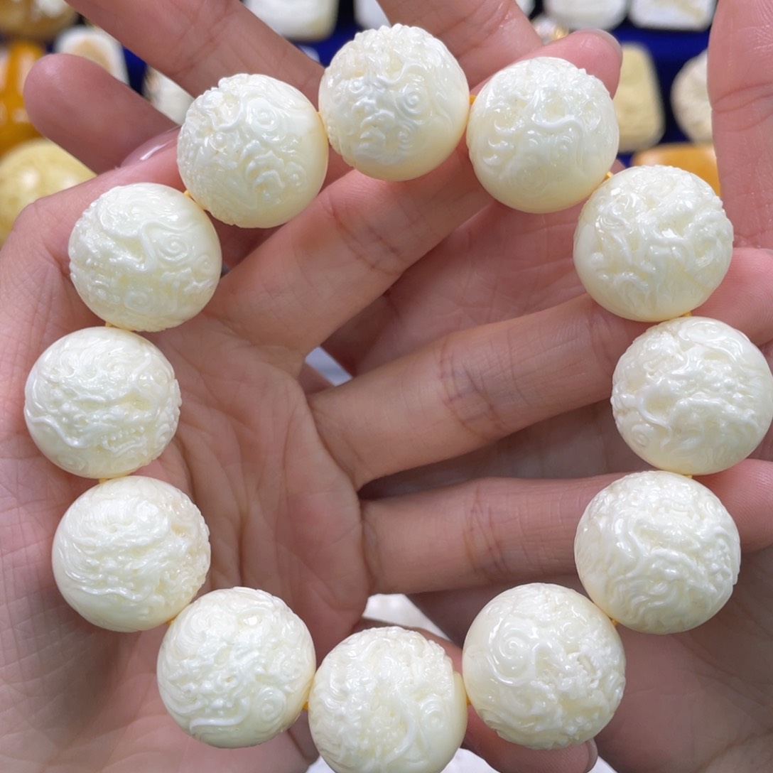 蜜蜡裸石未镶嵌琥珀蜜蜡手串卡20mm