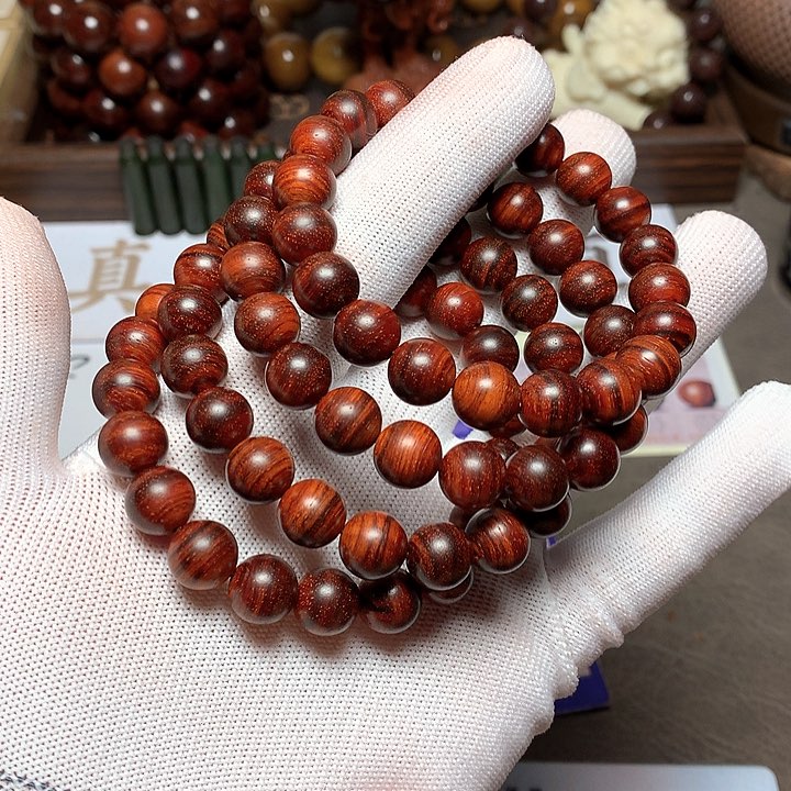 手串/手链小叶紫檀10 20 颗 虎皮纹