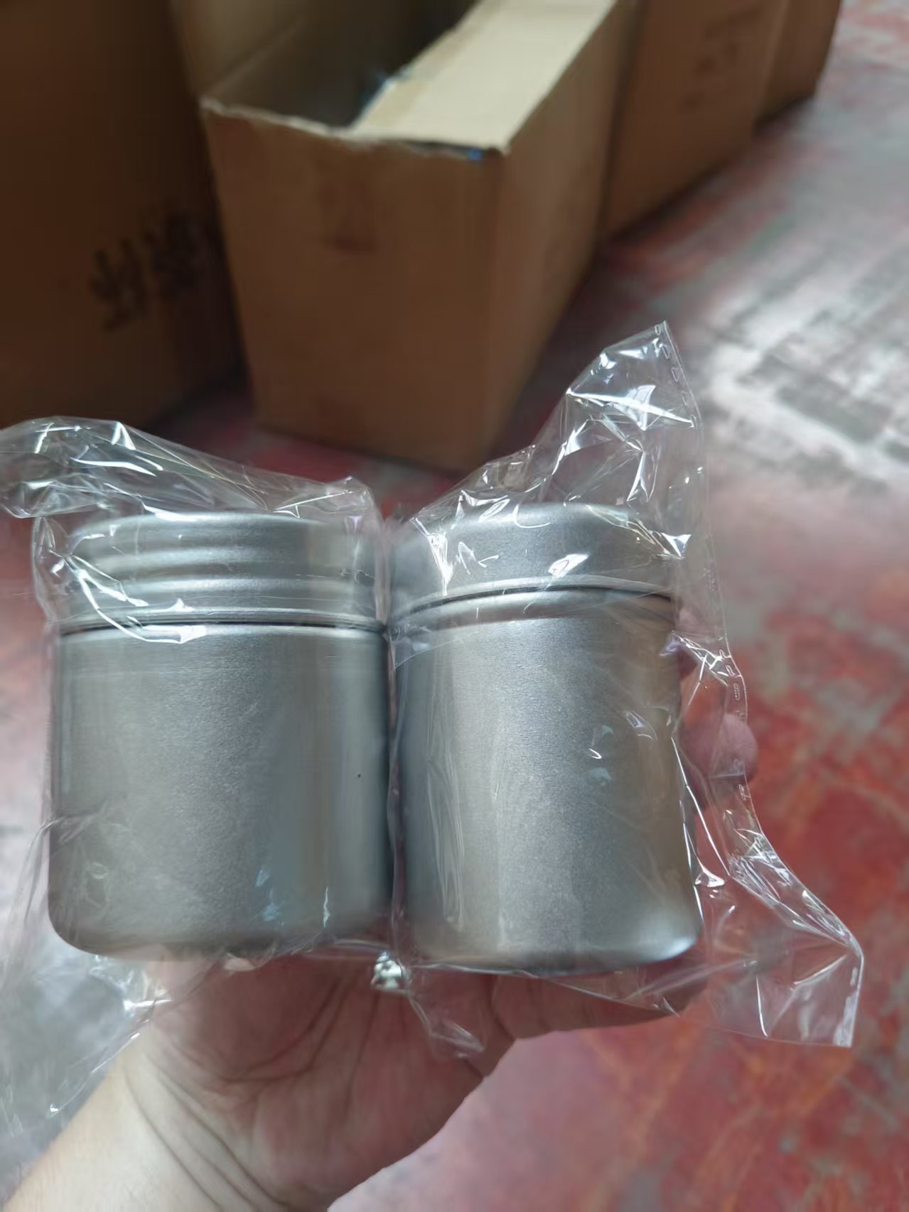 瑕疵冰花纯钛茶叶罐