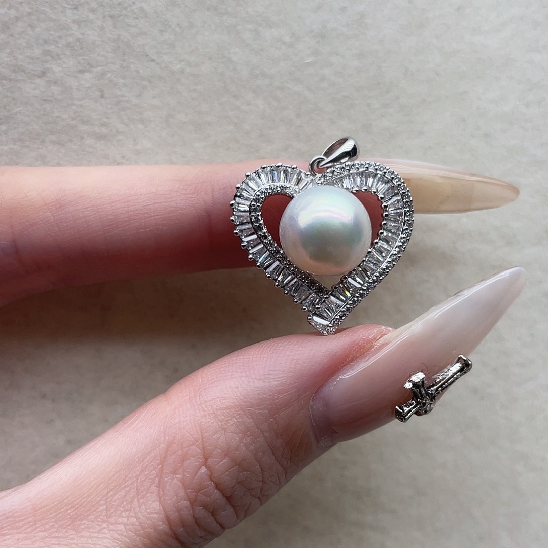 银S925镶嵌吊坠111淡水珍珠