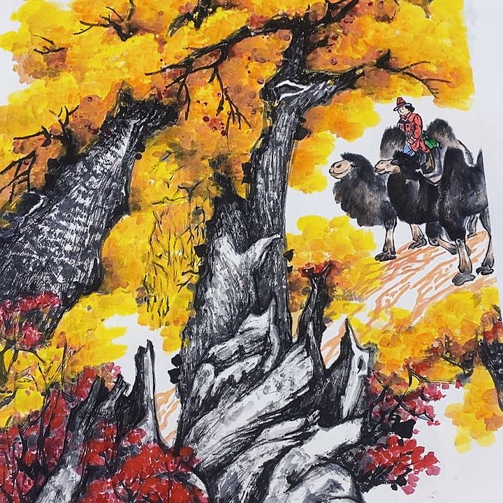 国画水**青红花我不吃香菜啊笑晕