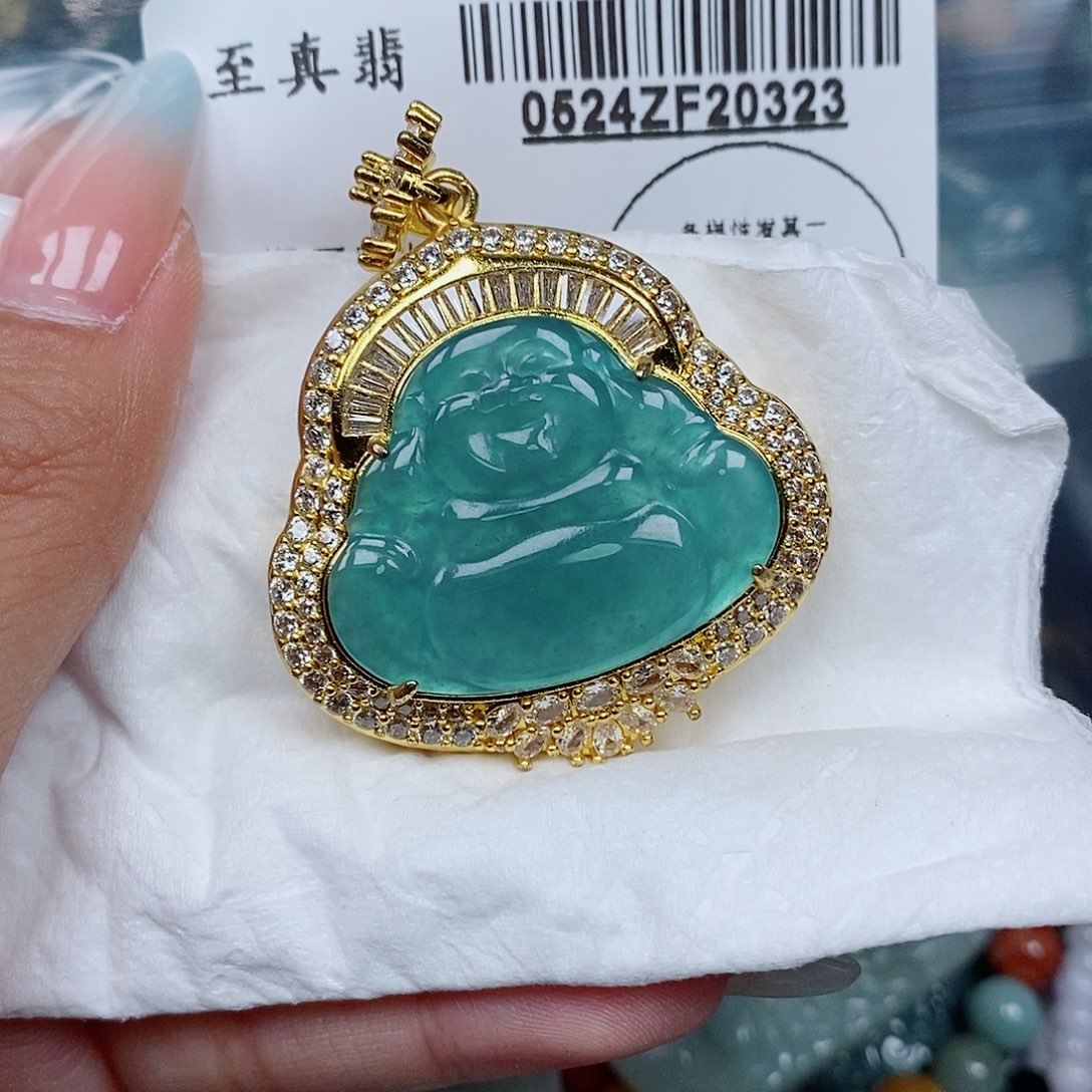 翡翠未镶嵌吊坠(不含链)