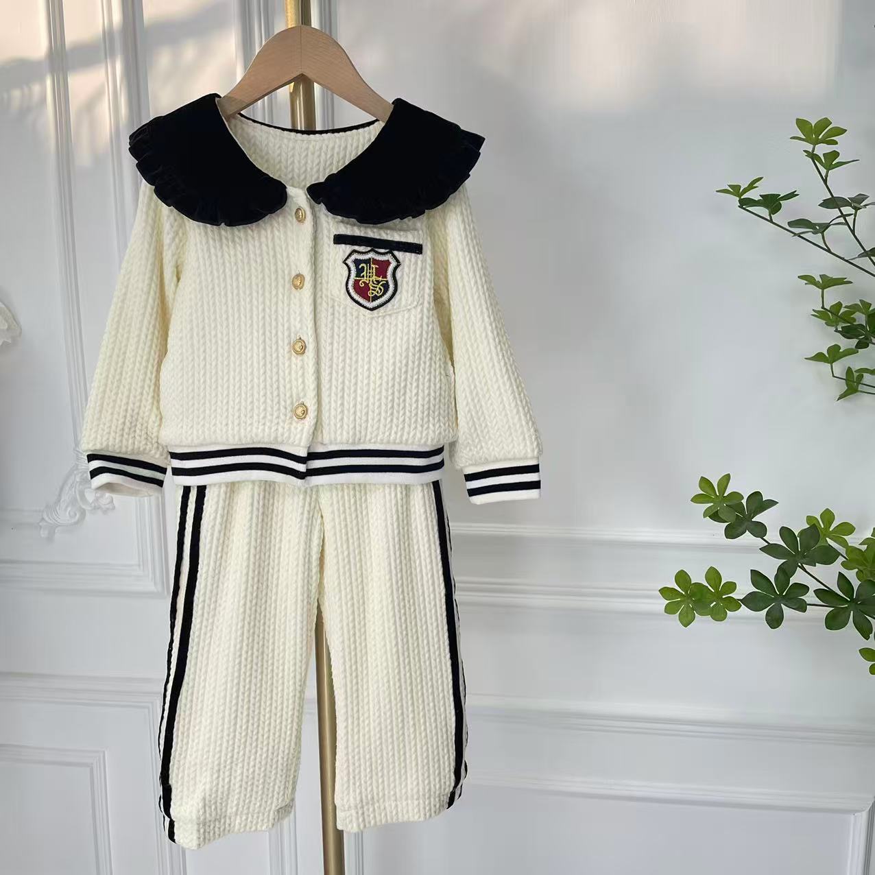 TC.KIDS#62438清仓款 女童品牌加绒长裤套装