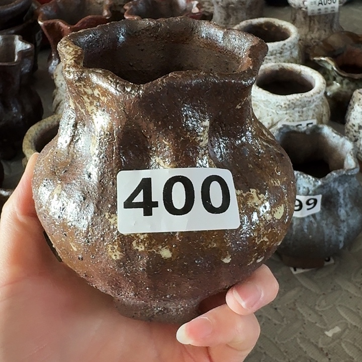 内口6高10粗陶手工