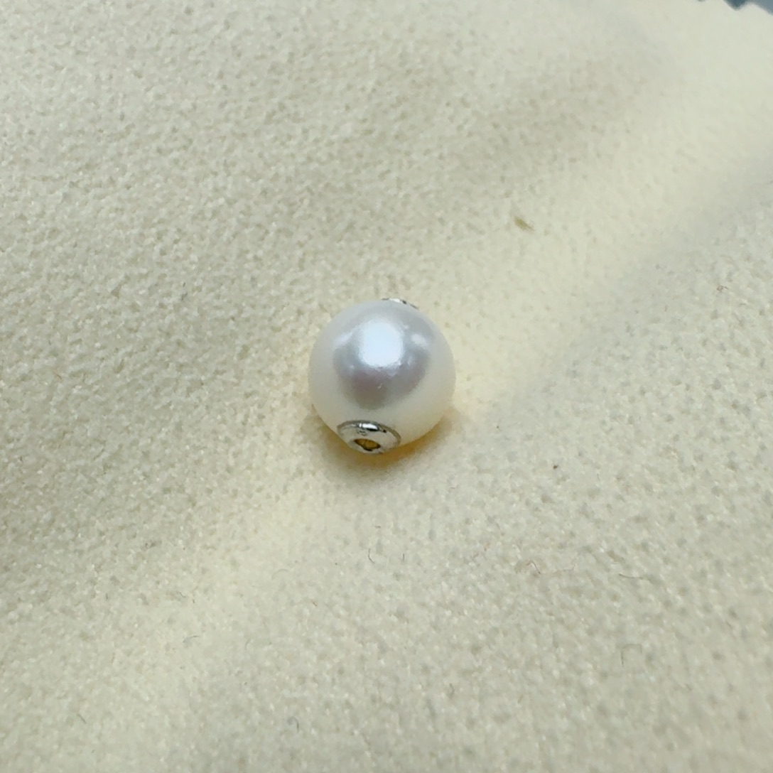 银S925镶嵌颈饰淡水珍珠@@v229