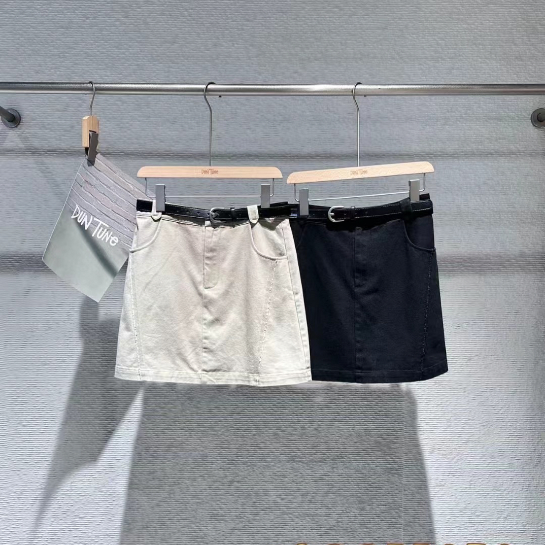 牛仔高腰A字包臀显瘦秋季短裙女