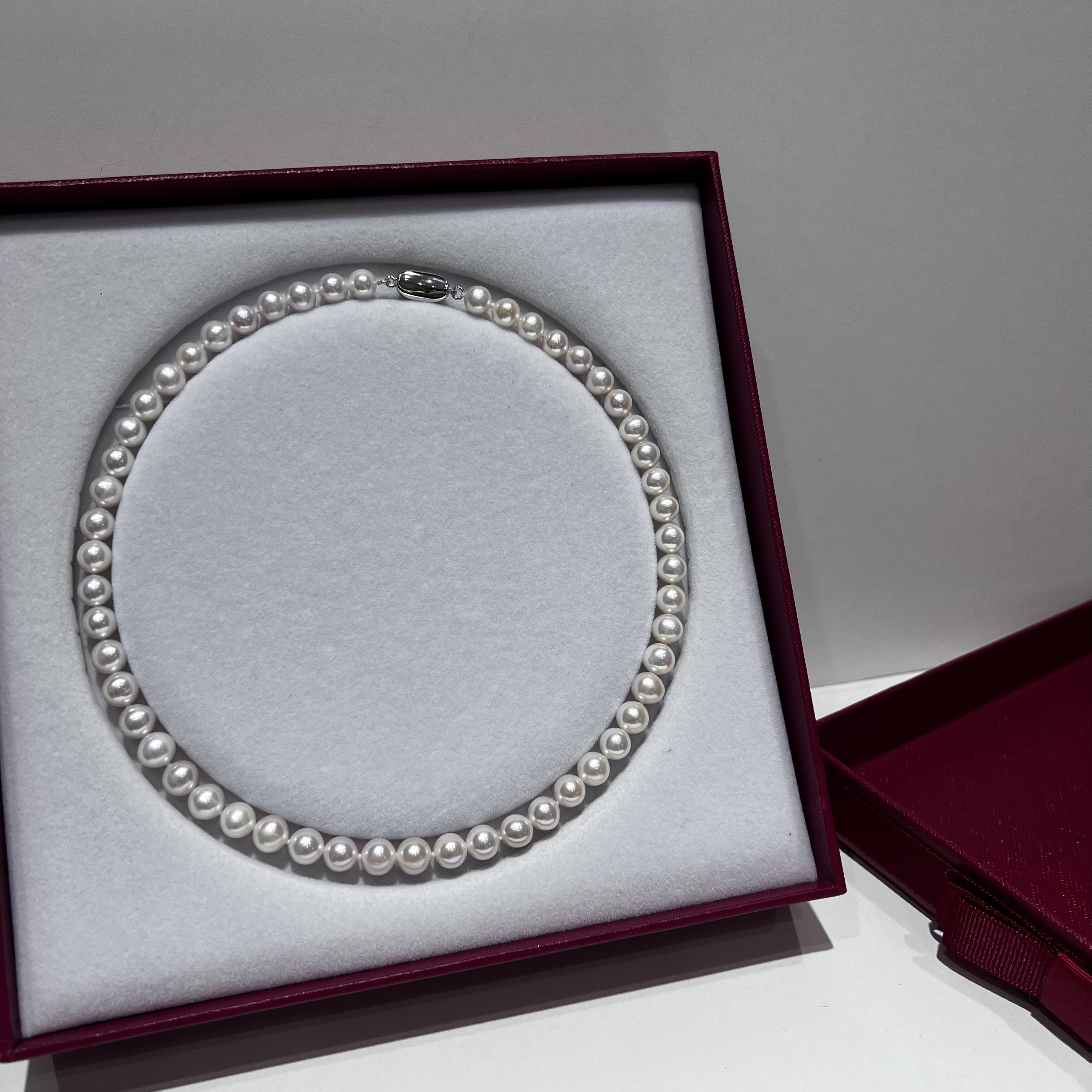 顾铭2025.新品.-淡水无核7.5-8.5mm珍珠项链