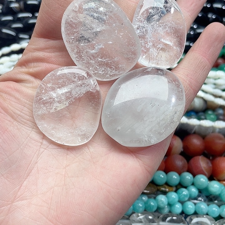 玛瑙/玉髓珠宝半成品未镶嵌2个白水晶吊坠