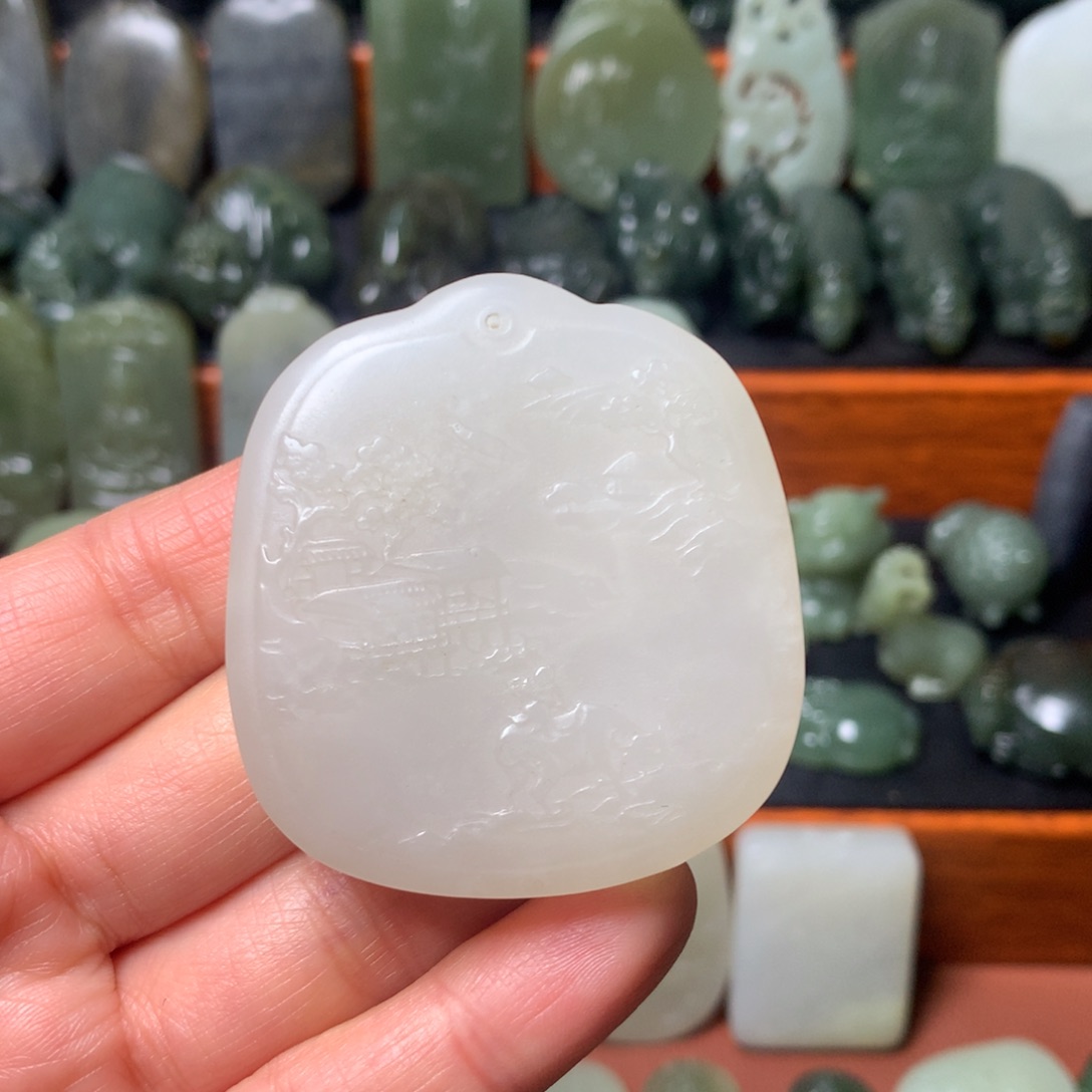 和田玉颈饰未镶嵌挂件51