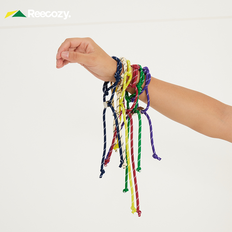 锌合金涤纶手链 Reecozy小众设计miu系登山绳手链手绳钥匙扣挂件