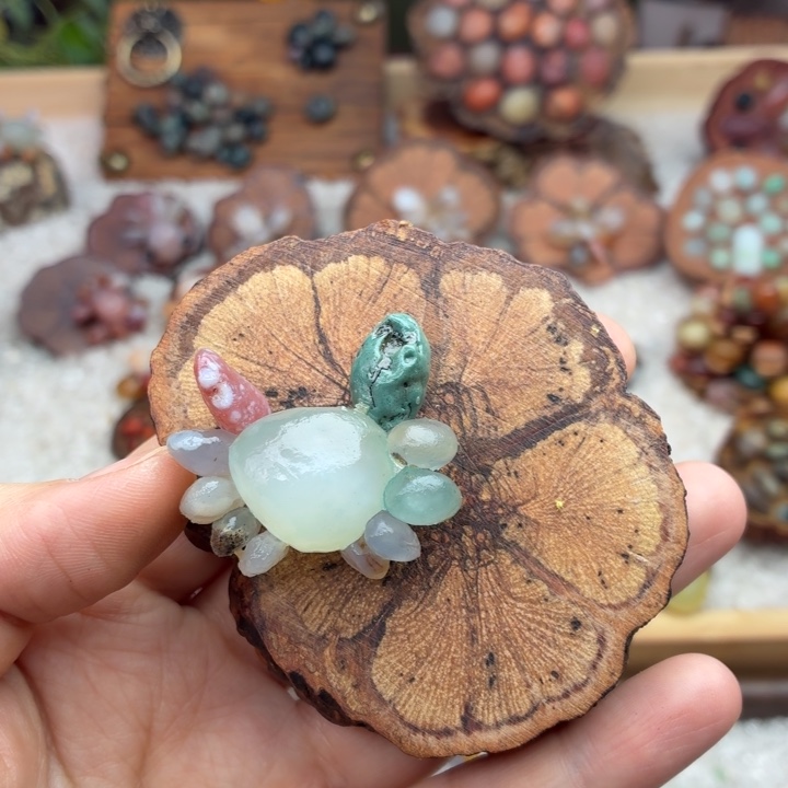 木石院子螃蟹摆件