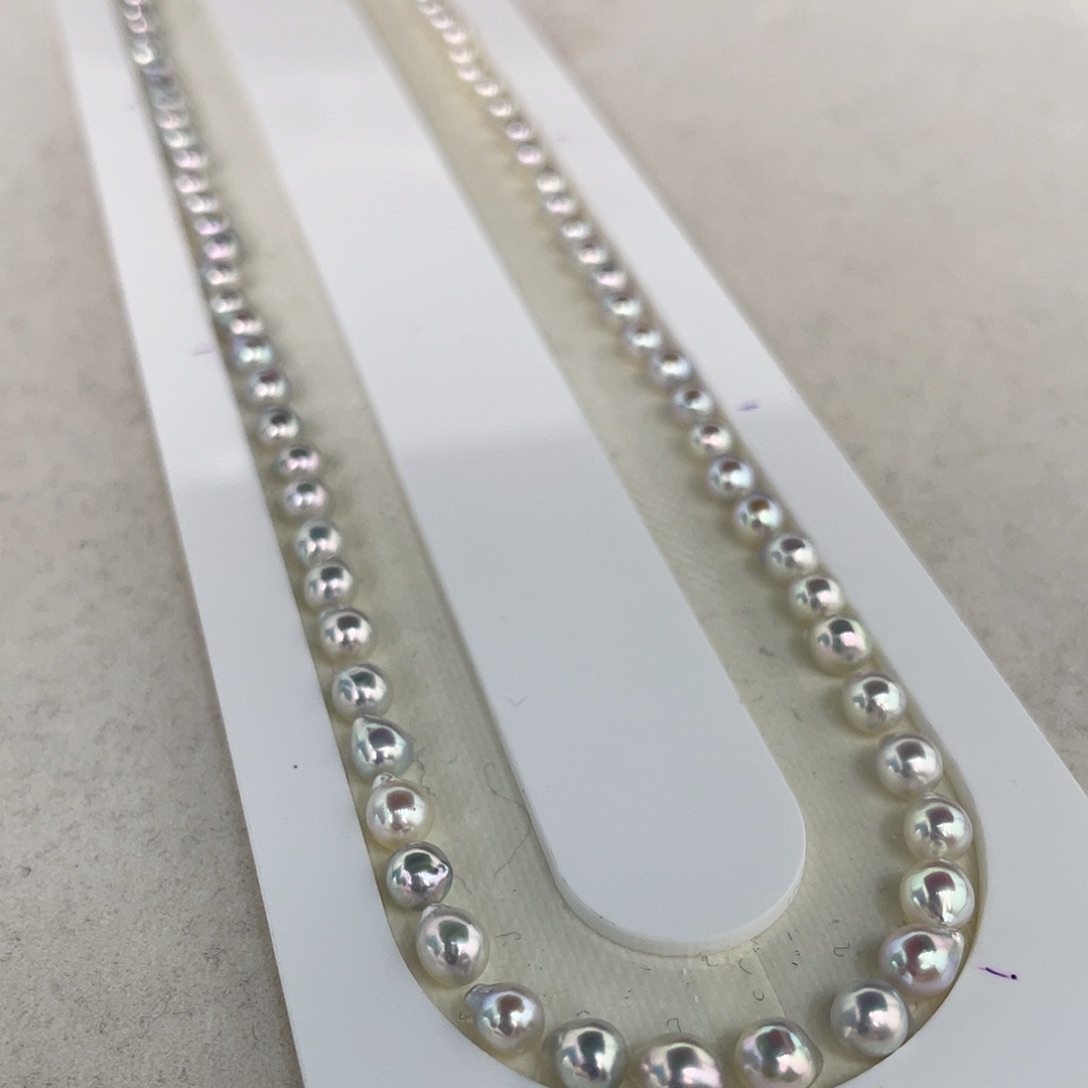 定制海水珍珠未镶嵌裸珠3-5mm海水akoya项链