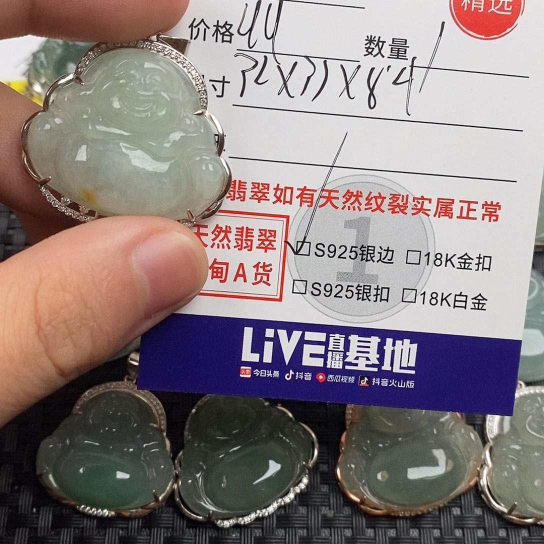 翡翠银S925镶嵌颈饰