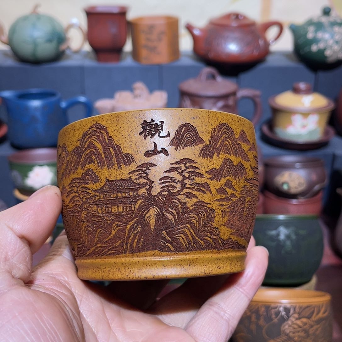 原矿紫砂手工主人杯