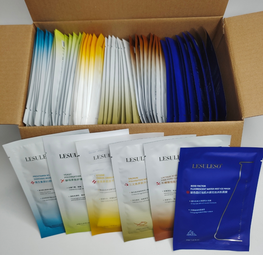 丽素面膜60片混合装保湿水润6款