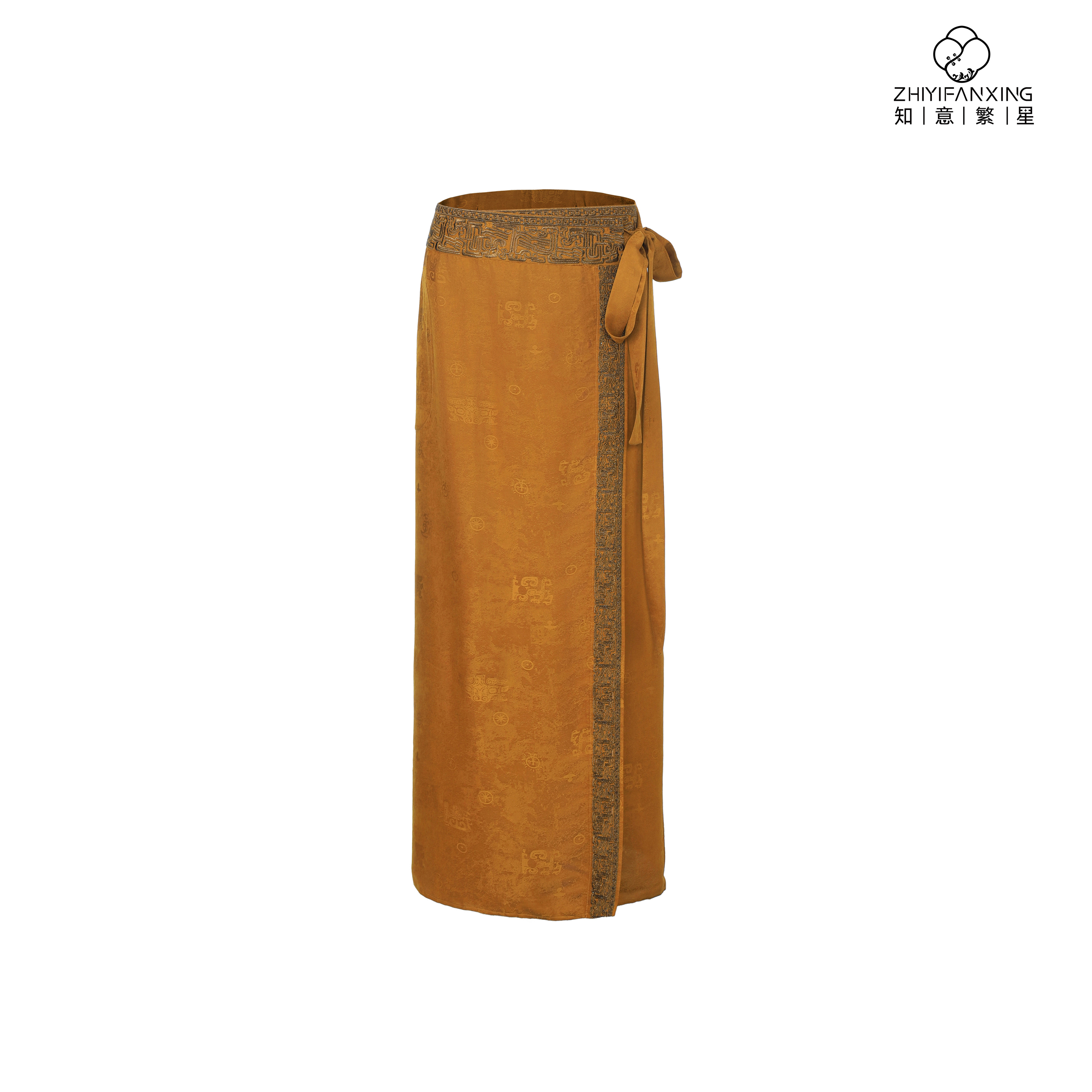 [知意繁星] 赤金琉璃香云纱半裙 HG2590901