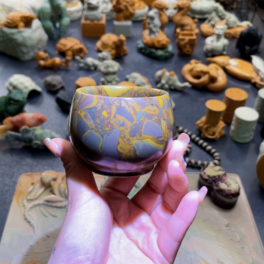 罗汉杯手工原石制作