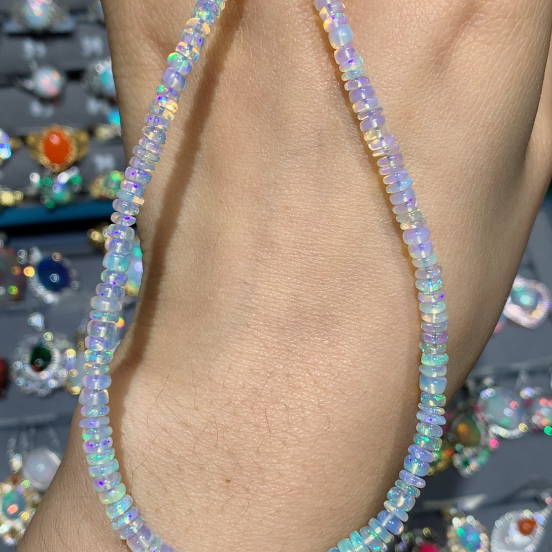 欧泊项链h银S925镶嵌福利