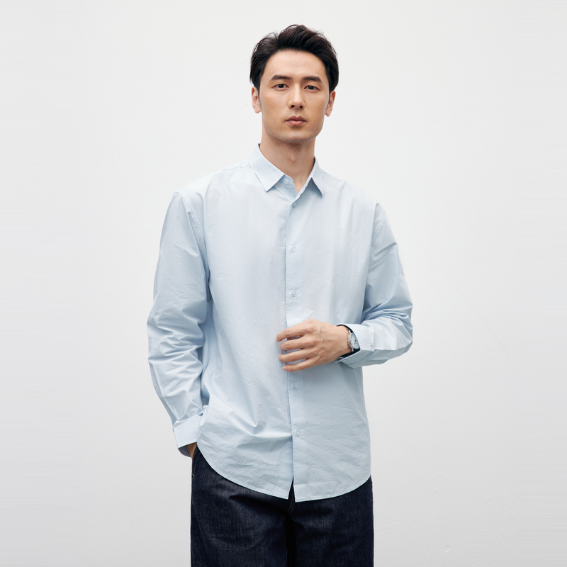 【窦骁代言】MM麦檬男装24夏新品日常通勤百搭衬衫9F3220301