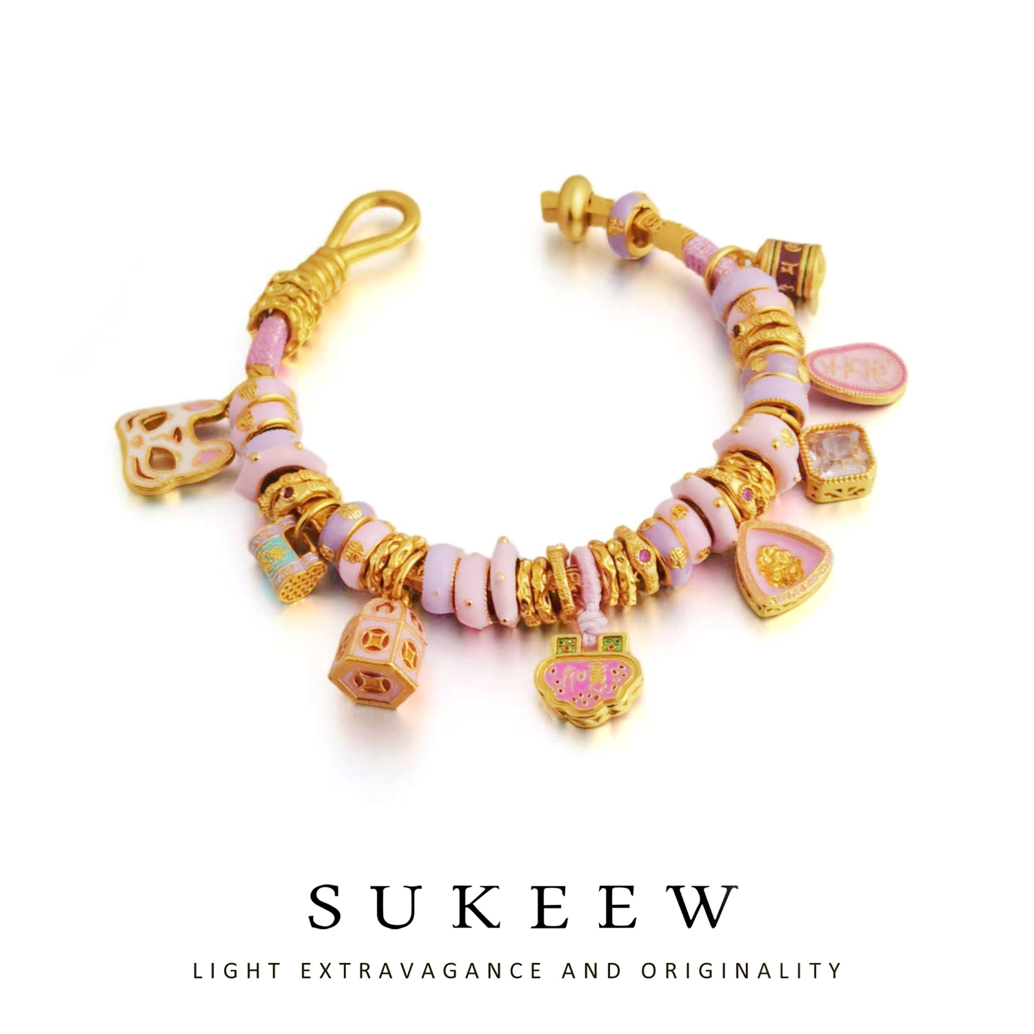 SUKEEW/酥可 铜合金手镯 新中式甜酷盘缠国风精致手镯767110