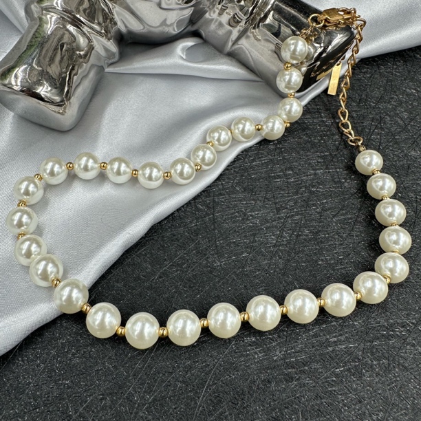 铜合金项链 【1450】韩国高级项链新款复古百搭锁骨链气质颈链