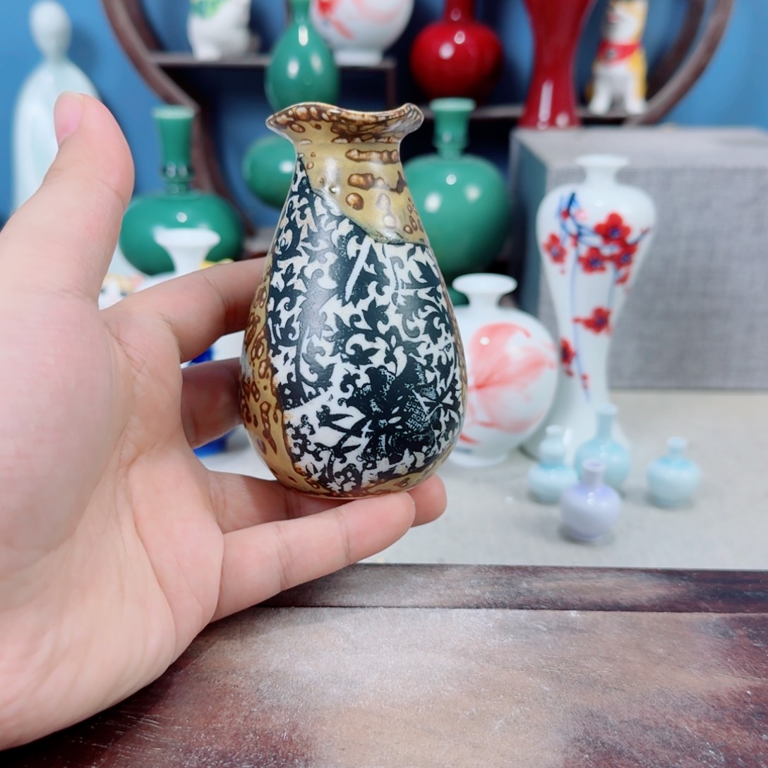 陶瓷手工小花器摆件
