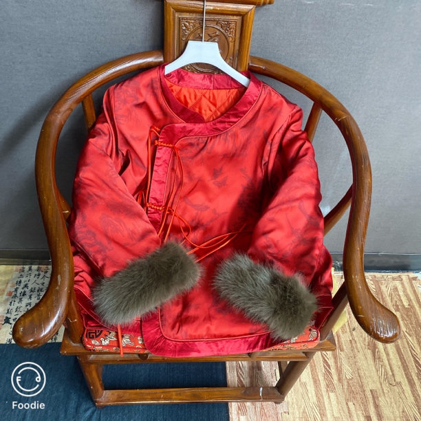 三姐家新中式可拆卸国风圆领棉服