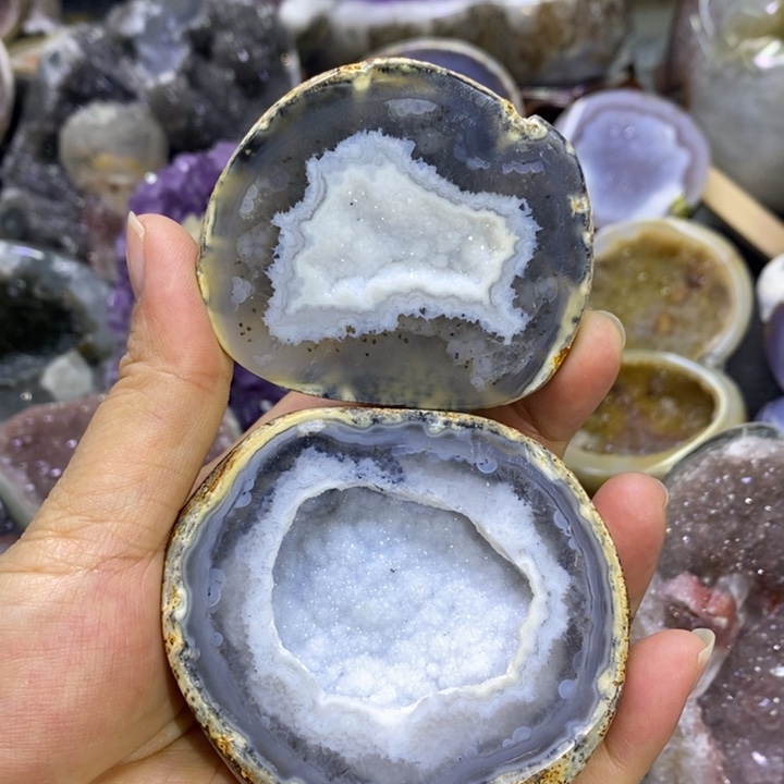 未镶嵌珠宝半成品水晶特价雪景盆