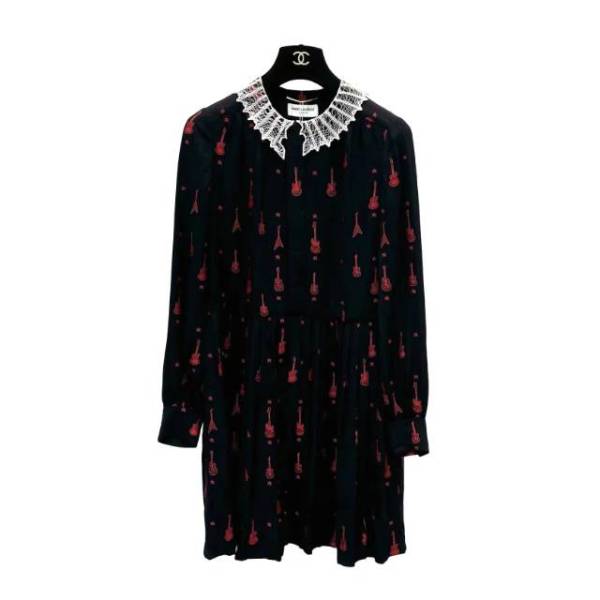 妃鱼/圣罗兰/粘胶纤维/连衣裙/95新/凡2/4