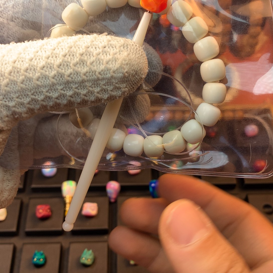 树脂欧*猴0601白玉菩提无相12-11爱马仕橙