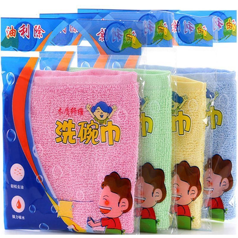 正品油利除洗碗巾不沾油木棉木纤维厨房去油抹布免洗洁精批发