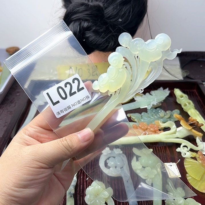 蛇纹石玉发饰合金夜*空