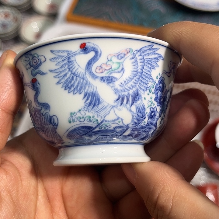 摆件陶景德镇陶瓷主人杯122